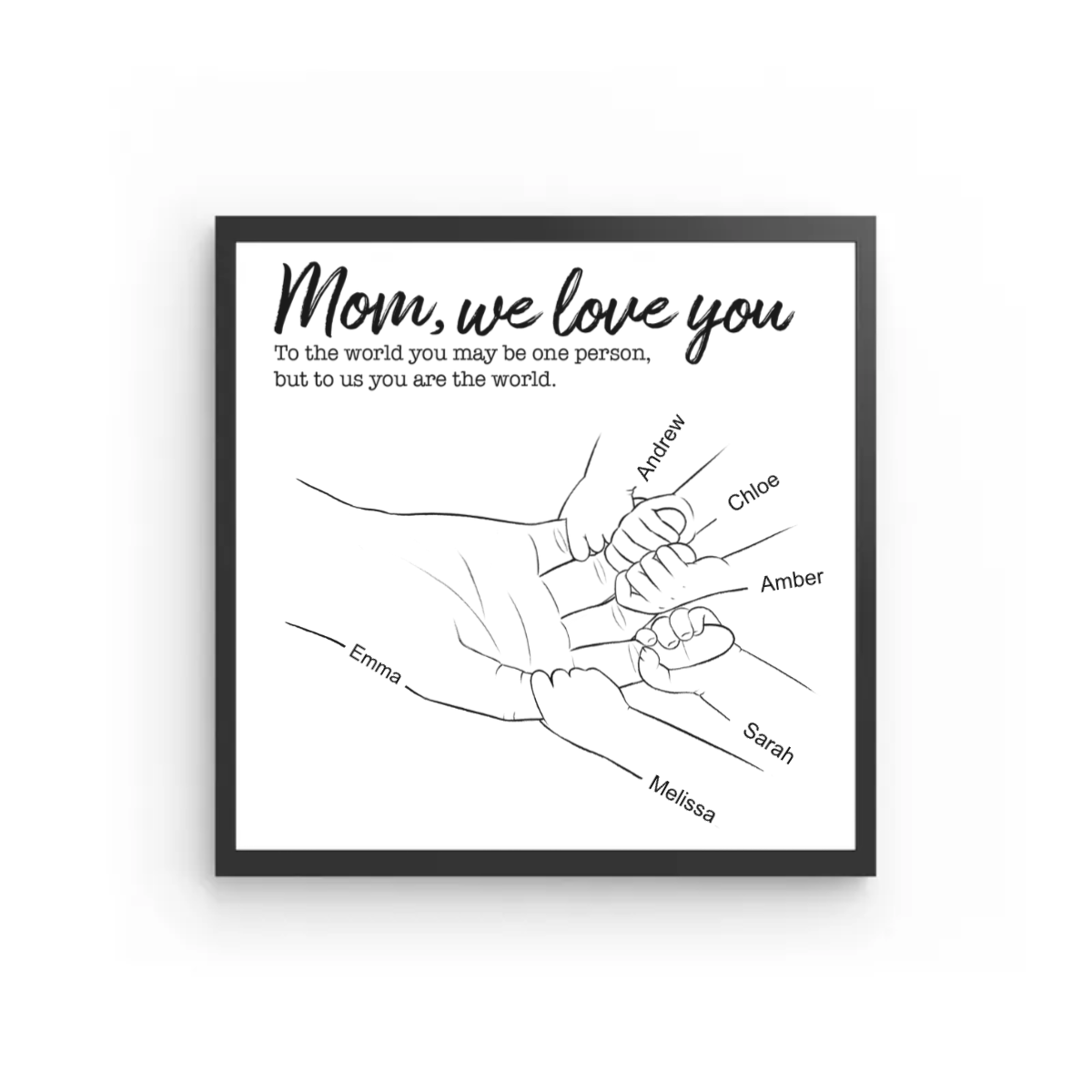 I Wanna Hold Your Hand - Mom & Child Bond - Up to 5 Kids  Framed MIXPIX® Foam Tiles